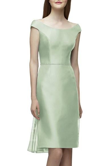 Women's Lela Rose Bridesmaid Embellished Waist Flare Back Dress - Green