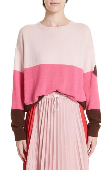 Women's Moncler Tritone Cashmere Sweater - Brown