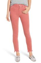 Women's Mother The Looker High Waist Chew Hem Ankle Skinny Jeans - Pink