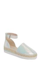 Women's Kenneth Cole New York Babbott Platform Espadrille Sandal .5 M - Metallic