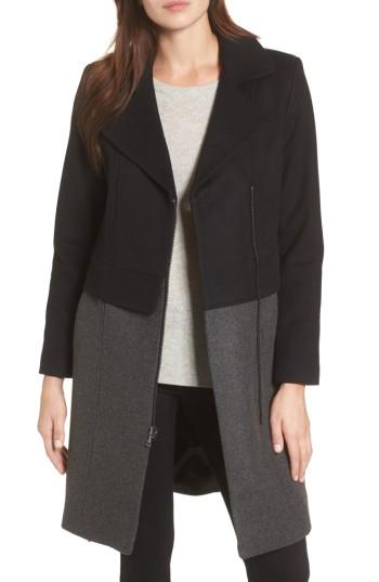 Women's Trina Trina Turk Brooklyn Colorblock Coat - Grey
