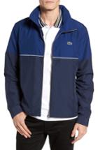 Men's Lacoste Water Resistant Hooded Parka Eu - Blue