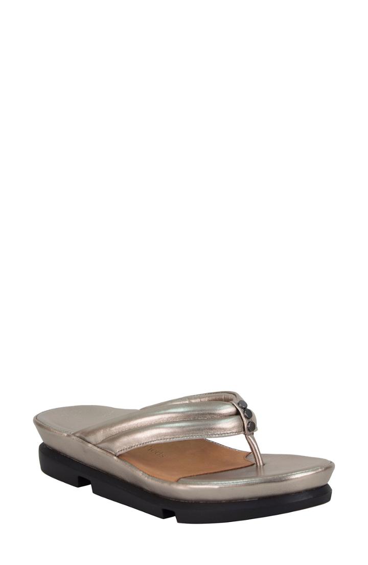 Women's L'amour Des Pieds Villapapavero Flip Flop M - Metallic