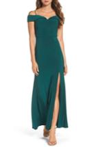 Women's Morgan & Co. Off The Shoulder Gown /4 - Green