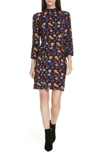 Women's Ba & Sh Maha High Neck Botanical Mini Dress - Black