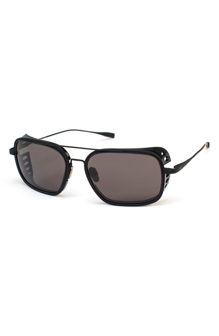 Men's Salt Voyager 56mm Polarized Aviator Sunglasses - Black Sand/ Black Shield
