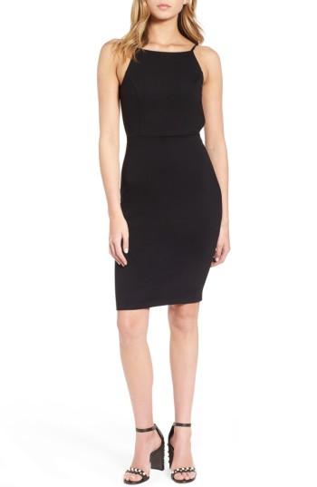 Women's Soprano Open Back Body-con Dress - Black