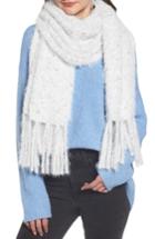 Women's Something Navy Fringe Trim Muffler, Size - Grey