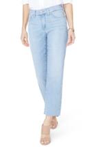 Petite Women's Nydj Jenna Straight Leg Raw Hem Ankle Jeans P - Blue