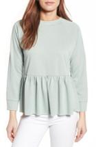 Women's Caslon Peplum Sweatshirt - Green