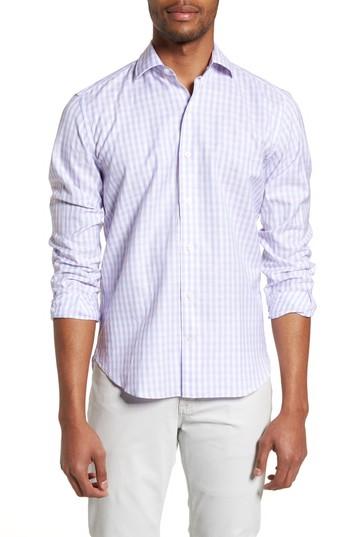 Men's Culturata Tailored Fit Washed Gingham Sport Shirt - Pink