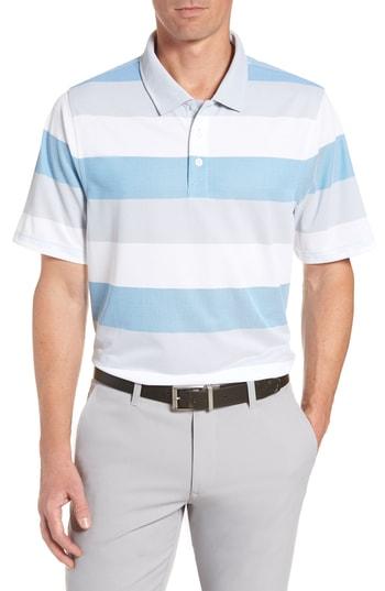 Men's Cutter & Buck Ballinger Striped Polo, Size - Blue
