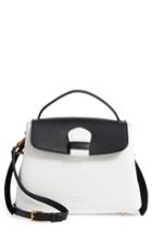 Burberry Small Camberley Derby Leather & House Check Top Handle Satchel - White