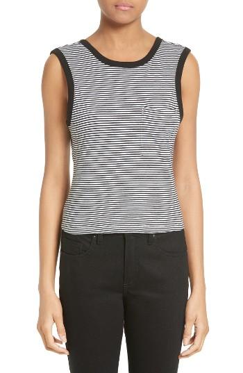 Women's T By Alexander Wang Twist Back Stripe Tank
