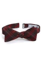 Men's Calibrate Plaid Bow Tie, Size - Red