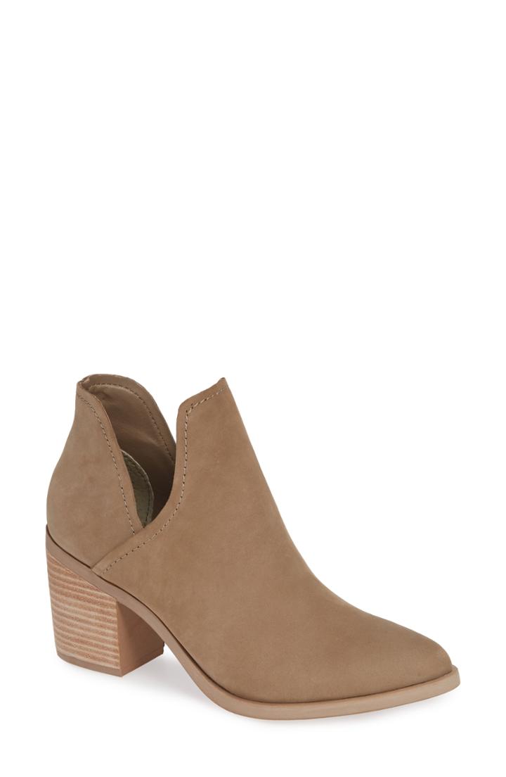 Women's Steve Madden Petra Open Side Bootie M - Brown
