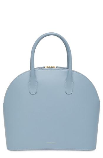 Mansur Gavriel Top Handle Rounded Leather Bag - Blue