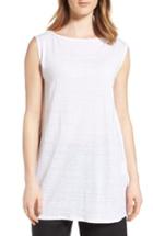 Women's Eileen Fisher Organic Linen Tunic, Size - White