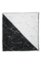 Women's St. John Collection Artisanal Floral Silk Scarf, Size - White