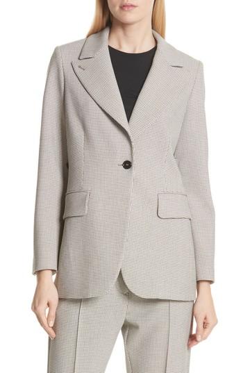 Women's Mm6 Maison Margiela Bonded Jersey Plaid Jacket Us / 36 It - Beige
