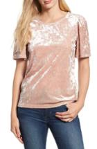 Women's Lucky Brand Stretch Velvet Tee - Pink