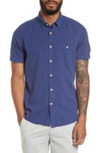 Men's Ted Baker London Shrwash Modern Slim Fit Sport Shirt (l) - Blue