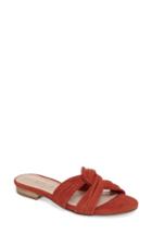 Women's Sole Society Dahlia Flat Sandal M - Red