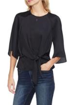 Women's Vince Camuto Tie Front Blouse - Black