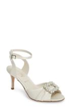 Women's Something Bleu Godiva Imitation Pearl Buckle Sandal .5 M - Ivory