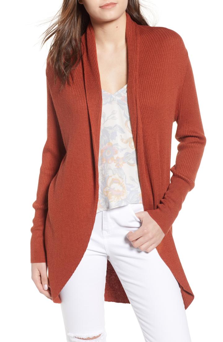 Women's Leith Ribbed Shawl Cocoon Sweater