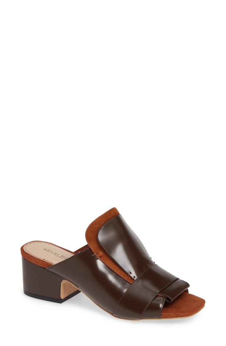 Women's Kelsi Dagger Brooklyn Sadie Loafer Slide Sandal .5 M - Brown
