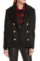 Women's Frame Oversize Peacoat - Black