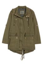 Women's Levi's Parachute Hooded Cotton Utility Jacket, Size Xxl - Green