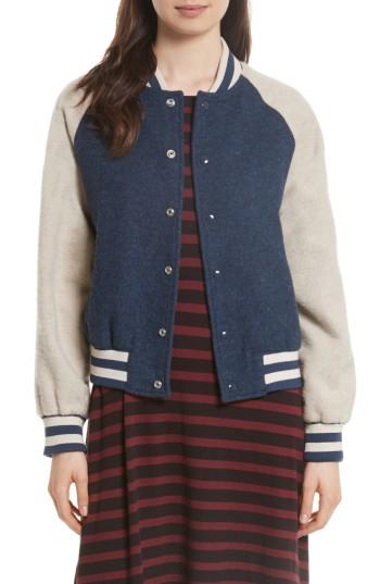 Women's The Great. The Letterman Jacket - Blue