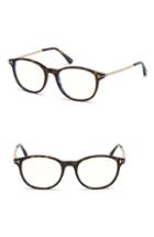 Men's Tom Ford 50mm Blueblock Sunglasses - Shiny Dark Havana/ Blue Block