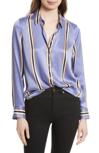 Women's Equipment Essential Print Silk Shirt - Purple
