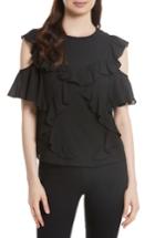 Women's Rebecca Taylor Cold Shoulder Silk Top - White