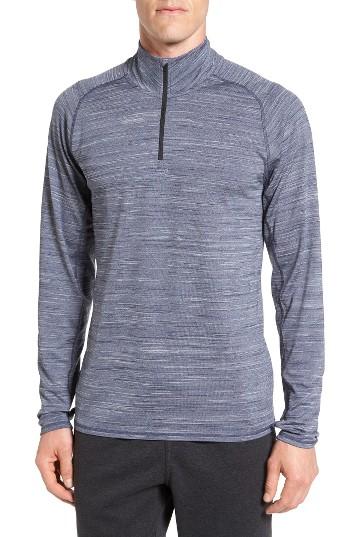 Men's Zella Celsian Space Dye Quarter Zip Top - Blue