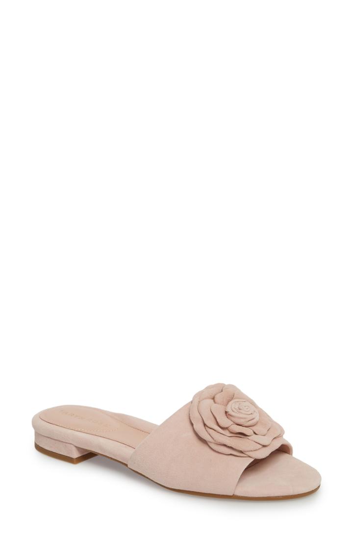 Women's Taryn Rose Violet Flower Slide Sandal .5 M - Pink