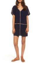 Women's Madewell Embroidered Shift Dress, Size - Blue