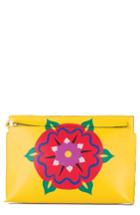 Loewe Floral Marquetry Calfskin Leather Clutch -
