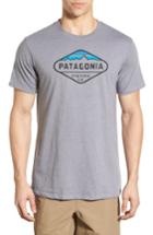 Men's Patagonia 'fitz Roy Crest' Slim Fit Organic Cotton Blend T-shirt, Size - Grey