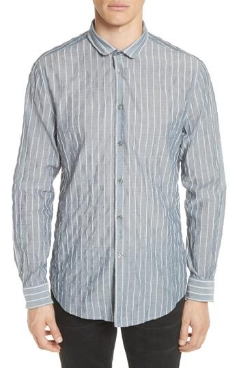 Men's John Varvatos Slim Fit Wire Collar Shirt - Blue