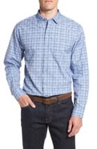 Men's Tommy Bahama Caturra Check Sport Shirt, Size - Blue