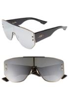 Women's Dior 72mm Rimless Shield Sunglasses - Gold/ Black
