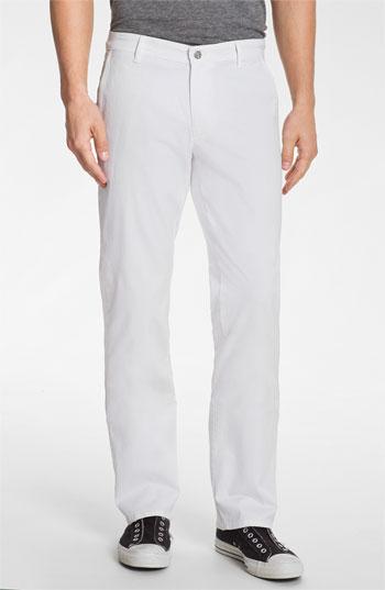 Ag Jeans Straight Leg Chinos White