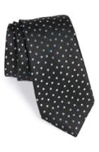 Men's Nordstrom Double Dot Silk Tie, Size - Black