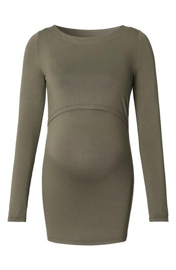 Women's Noppies Hanna Maternity/nursing Shirt, Size - Green