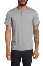 Men's Calibrate Jaspe Short Sleeve Henley, Size - Grey