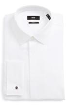 Men's Boss Myron Sharp Fit Tuxedo Shirt .5l - White
